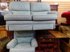 Modern and well presented two piece lounge suite of two seater settee and matching armchair