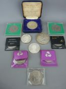 Birmingham silver commemorative crown in hallmarked mount, a Prophetess Hannah medallion from the