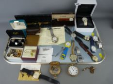 Good collection of gent's wrist and pocket watches, cufflinks and other items
