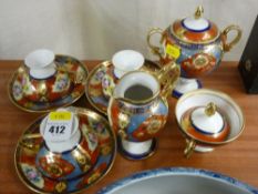Colourful Noritake part teaset