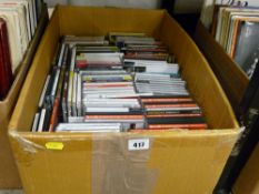 Box of music CDs including classical, compilation rock 'n' roll and individual artists