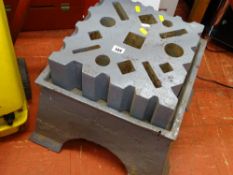 Grey painted modern anvil/metal workstation