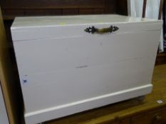 Vintage painted lidded blanket box