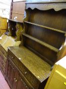 Priory style oak dresser with linenfold detail