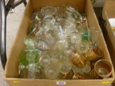 Box of vintage drinking and other glassware
