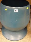 Stylish blue tinware planter