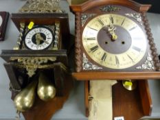 Two reproduction wall clocks
