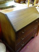 Edwardian inlaid mahogany fall front bureau