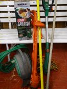 Two similar brass finished standard lamps and shades E/T