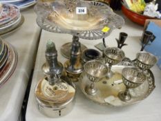 Quantity of EP ware and a Midland Bank savings box