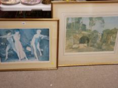SIR WILLIAM RUSSELL FLINT two framed limited edition (17/850 and 578/850) prints - one depicting