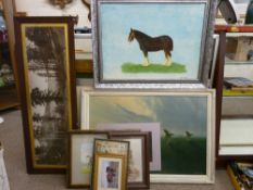 Quantity of framed pictures and prints