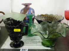 Quantity of colourful glassware