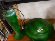 Reproduction glass mushroom style table lamp E/T