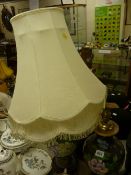 Pair of Japanese cloisonne table lamps with shades