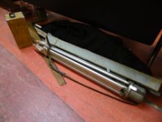Parcel of vintage surveying equipment