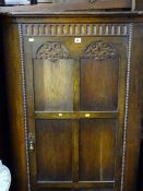 Oak single door hall robe