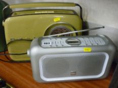 Bush vintage style radio and one other