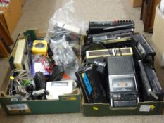 Quantity of vintage radio, cassette players, microphones and associated equipment