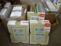 Good quantity of new and unused modern pictures frames and a small quantity of similar frames