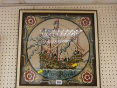 Framed sampler for Mary Rose