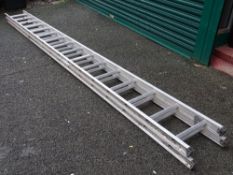 Two section aluminium ladder