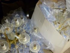 Pair of ornate lustre multi branch chandeliers