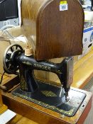 Cased Singer sewing machine