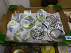 Aynsley 'Bluebell Time' coffeeware and Coalport 'Indian Tree' coffeeware