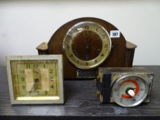 Polished mantel clock, LSM mantel clock and a timer