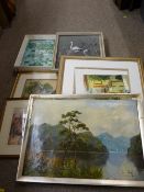Quantity of framed pictures and prints