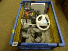 Box of Playstation I, Wii items etc