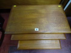 G-Plan style crossbanded teak set of three tables