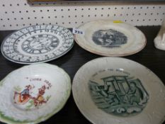 Four early children's plates