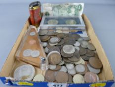 Vintage and modern collection of British and overseas coins and commemoratives along with Jo Page