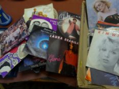 Parcel of circa 80s singles records to include Kim Wilde, Blondie, Laura Brannigan, Abba etc