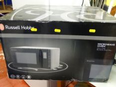 Russell Hobbs boxed as new black digital microwave oven E/T