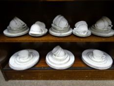 Good parcel of Royal Worcester 'Silver Chantilly' tea and dinnerware