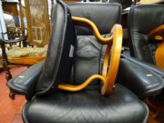 Ekornes stressless swivel and reclining armchair with matching footstool