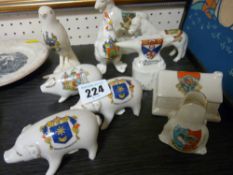 Parcel of crested china, animals and other
