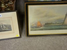Engravings - The Black Rock Fort & Lighthouse and Conwy Castle