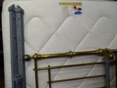 Victorian brass and iron bedstead with a Highgrove 4ft 6ins double mattress