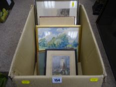 Box of paintings, prints, engravings etc