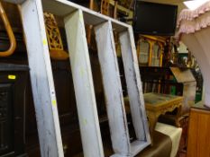 Painted oak three shelf Delft rack