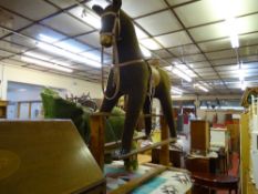 Mamas & Papas vintage style rocking horse on a platform frame