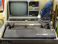 Vintage Radioshack TRS-80 model 111 micro computer and a TRS-80 line printer V1 E/T
