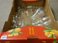 Box of drinking glassware