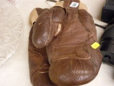 Pair of old boxing gloves