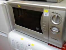 Silver finished Schneider 800w microwave oven E/T