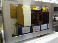 Silver finished Russell Hobbs microwave oven E/T